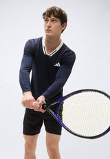 HAUT DE TENNIS MANCHES LONGUES CLIMACOOL BLEU 2