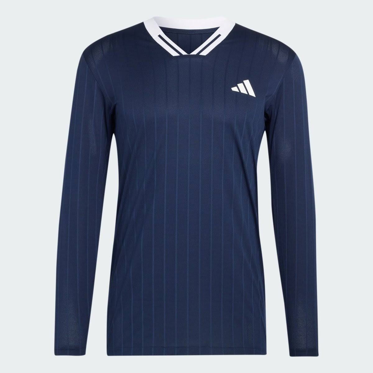 Adidas HAUT DE TENNIS MANCHES LONGUES CLIMACOOL BLEU