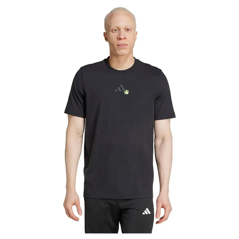 T-SHIRT ADIDAS HOMMES TENNIS JEU GRAPHIC NOIR