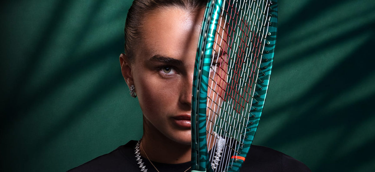 Aryna Sabalenka avec sa raquette Wilson Blade