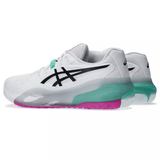 CHAUSSURES ASICS GEL RESOLUTION X WHITE /AURORA GREEN TOUTE SURFACE 4