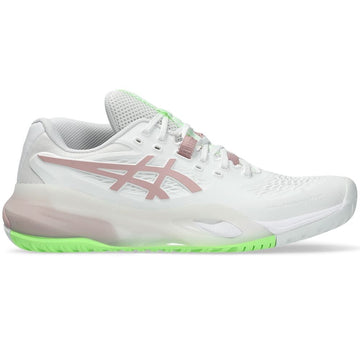 CHAUSSURES ASICS FEMME GEL RESOLUTION X TOUTES SURFACES - WHITE/MORGANITE