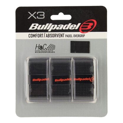 Bullpadel BULLPADEL SURGRIP COMFORT ET ABSORBANT NOIR X3 Noir