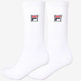 LOT 2 CHAUSSETTES FILA DE TENNIS BLANCHES 1