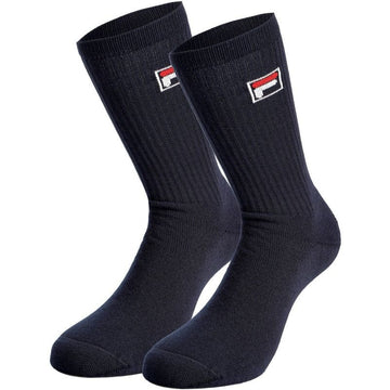 LOT 2 CHAUSSETTES FILA DE TENNIS BLEUES