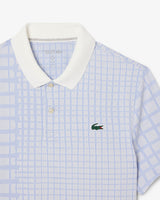 POLO LACOSTE X DANIIL MEDVEDEV CARREAUX BLANC/BLEU 3