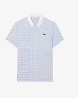 POLO LACOSTE X DANIIL MEDVEDEV CARREAUX BLANC/BLEU 1