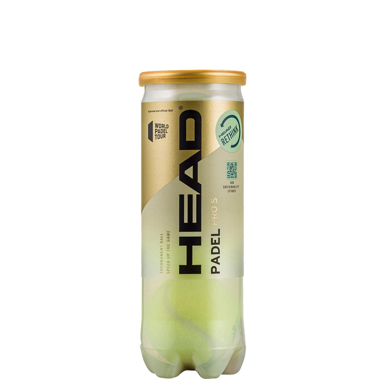 Head TUBE DE 3 BALLES HEAD PADEL PRO S yellow