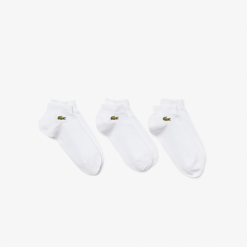LOT DE 3 PAIRES DE SOCQUETTES LACOSTE BLANCHE