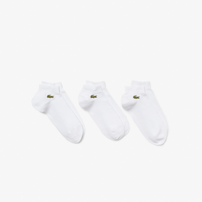 LOT DE 3 PAIRES DE SOCQUETTES LACOSTE BLANCHE