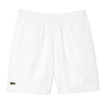 SHORT JUNIOR BLANC LACOSTE TENNIS EN TAFFETAS DIAMANTÉ