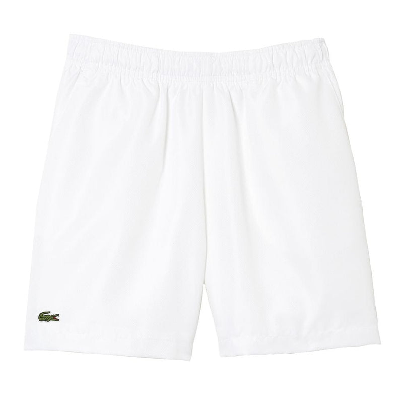 SHORT JUNIOR BLANC LACOSTE TENNIS EN TAFFETAS DIAMANTÉ