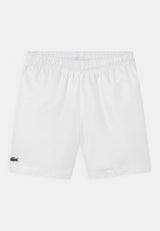 SHORT TENNIS JUNIOR EN TAFFETAS DIAMANTÉ BLANC 1