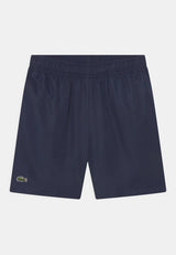 SHORT TENNIS JUNIOR EN TAFFETAS DIAMANTÉ BLEU 1