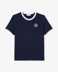 Lacoste T-SHIRT LACOSTE HÉRITAGE ULTRA DRY BADGE Bleu / 36