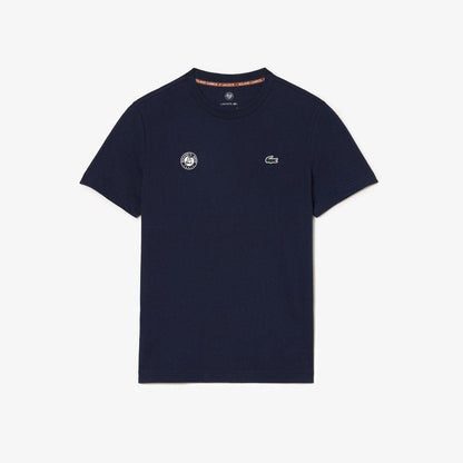 Lacoste T-SHIRT PERMANENT HOMME LACOSTE x ROLAND-GARROS -MARINE