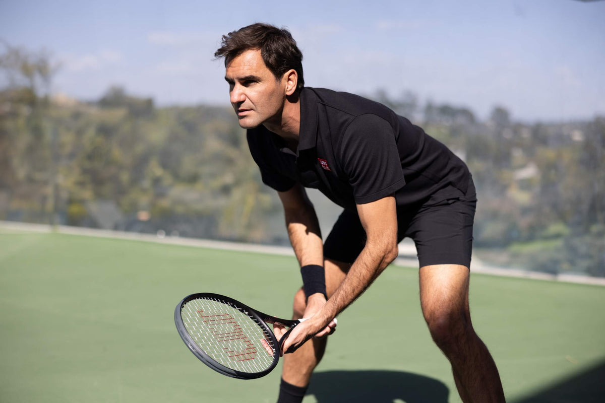 Roger Federer avec sa raquette Wilson RF 01