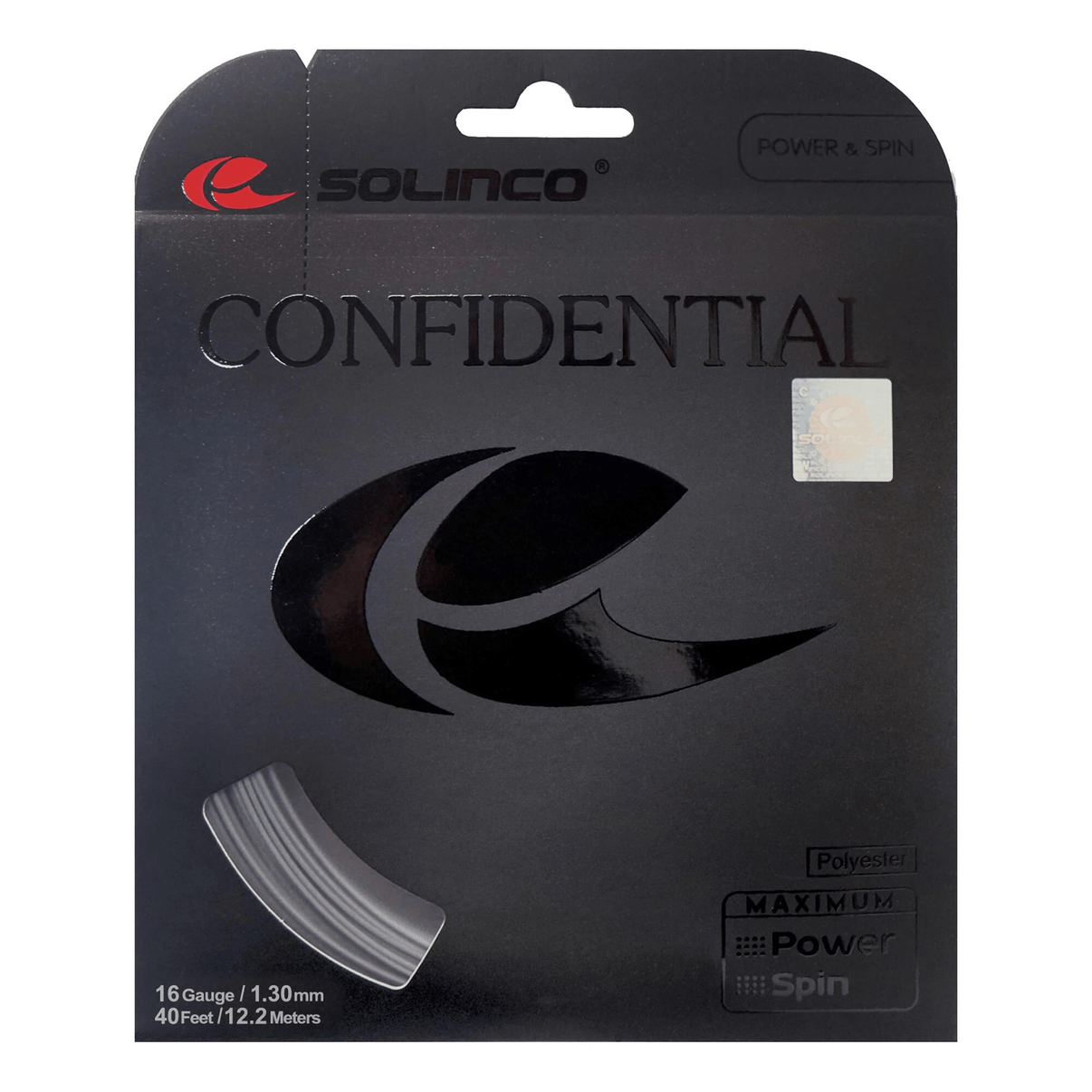 Solinco (Atelier) CORDAGE SOLINCO CONFIDENTIAL (12m) 1.30 / 12m / Noir