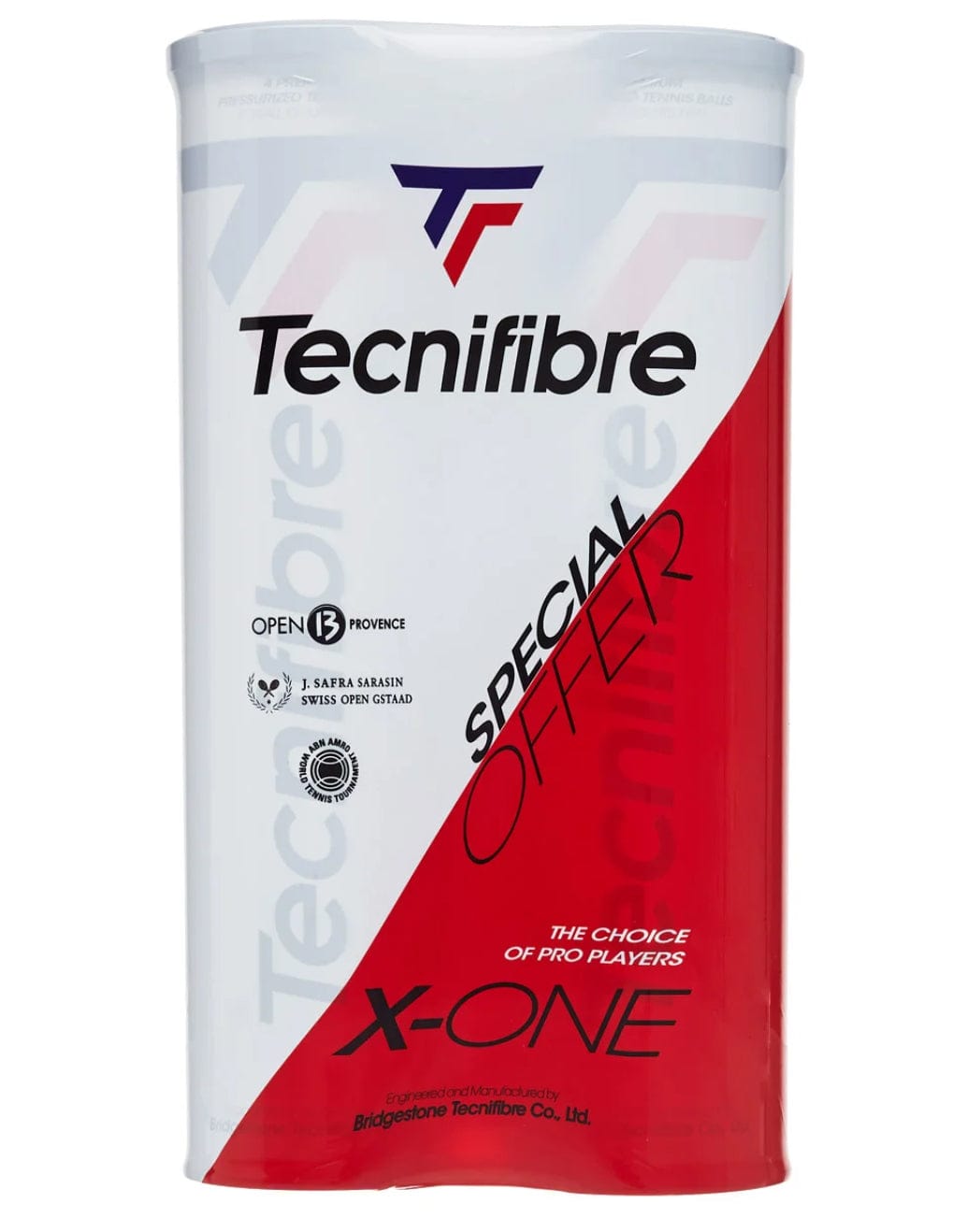 Tecnifibre BIPACK DE 4 BALLES TECNIFIBRE X-ONE yellow / 4 balles / Terre battue