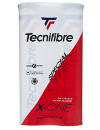 Tecnifibre BIPACK DE 4 BALLES TECNIFIBRE X-ONE yellow / 4 balles / Terre battue