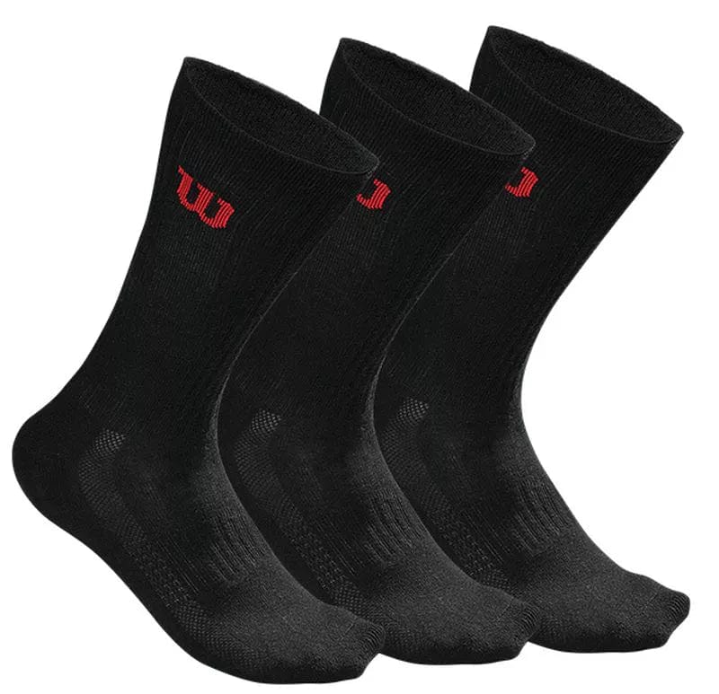 Wilson CHAUSSETTES WILSON CREW SOCK BLACK black / 39/46